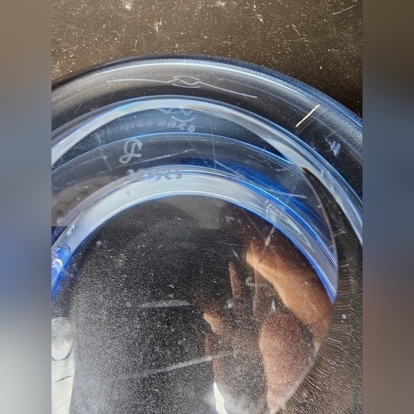 MCM blue Holmegaard "shell" bowl, signed - Picture 2 of 8